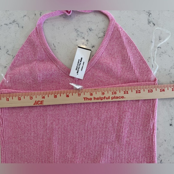 FULL TILT Womens Space Dye Halter Top Size XL Pink NEW - Picture 8 of 10